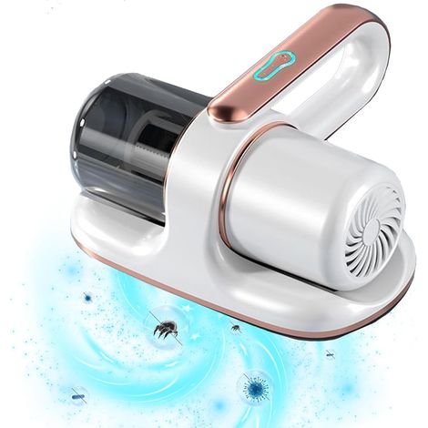 Aspiradora para colchones, aspiradora antiácaros de 13 kPa con luz UV, aspiradora de mano de 100 W con filtro HEPA, elimina el 99,99 % de los ácaros del polvo en colchones, sofás, cojines y alfombras  (1/5)