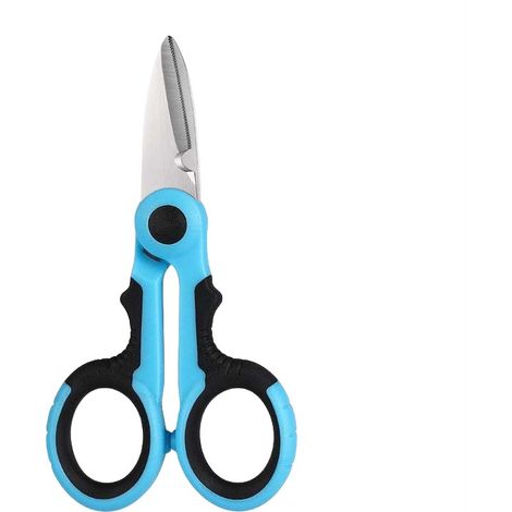 Ciseaux d'électricien professionnels pour la pêche - Coupe facile du fil, du cuir et du métal (1/5)