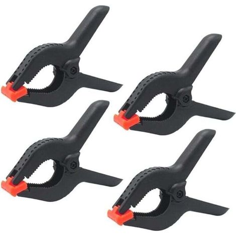 4 pcs 6 pouces Pinces Clips Universels pour Studio Papier Toile Mousseline Toile de Fond, Heavy Duty Pinces à Ressort, menuiserie Pinces à Ressort. (1/4)