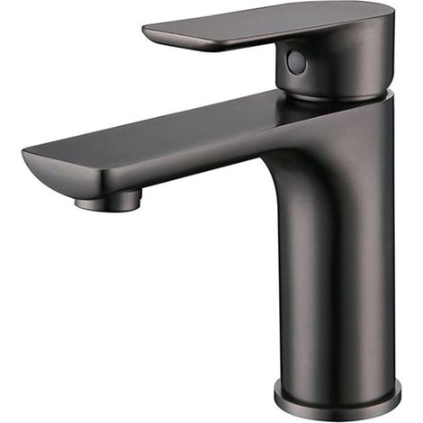 Robinet gris acier inoxydable robinet robinet toilette bassin effluent chaud et froid, contenant 60cm tuyau d’entrée