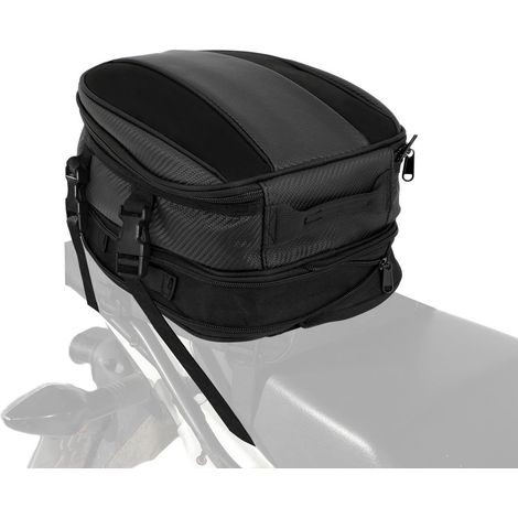 Motorrad Satteltasche 8L wasserdicht PU Leder erweiterbar multifunktional (1/5)