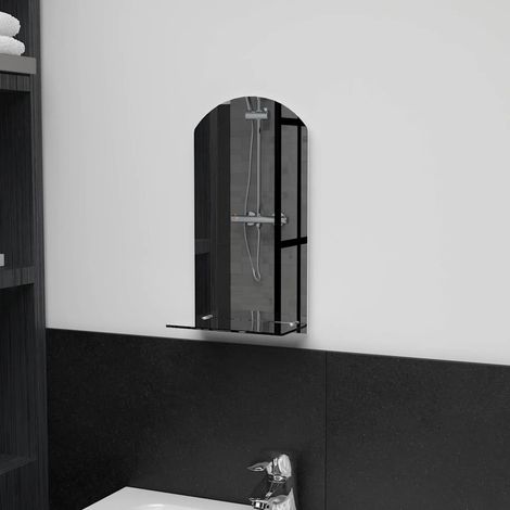 249429  Wall Mirror with Shelf 20x40 cm Tempered Glass vidaXL (1/5)