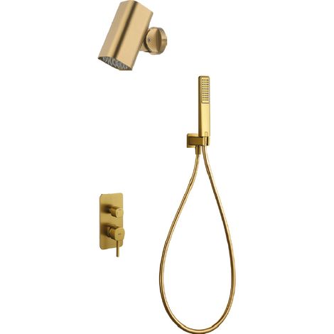 IMEX GPT064-T/OC TOSCANA-AREZZO Monomando Conjunto Empotrado Oro Cepillado - ref: GPT064-T/OC (1/2)