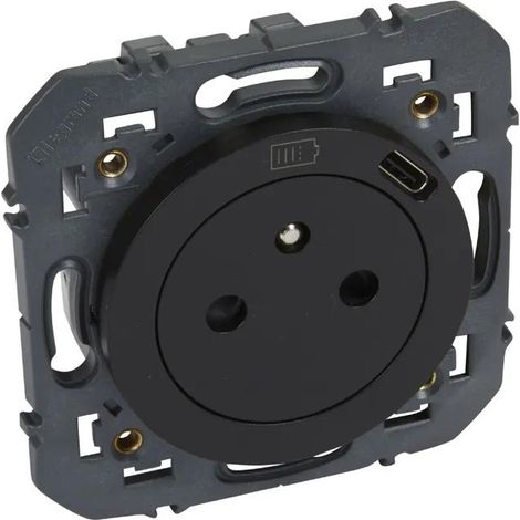 Legrand Dooxie 600541 Unterputzsteckdose schwarz matt USB Typ-C