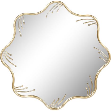 Espejo Metal Cristal 73X2X73 Dorado (1/4)