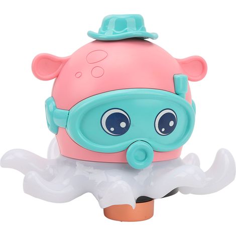 Elektrischer Oktopus-Badespielzeug mit Musik und Licht, schwimmender Ball, pädagogisches Wasserspielzeug für Jungen, rosa (1/5)