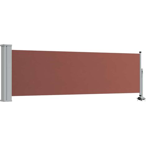 Tenda da Sole Tenda Laterale Retrattile per Patio 80x300 cm Marrone (1/5)