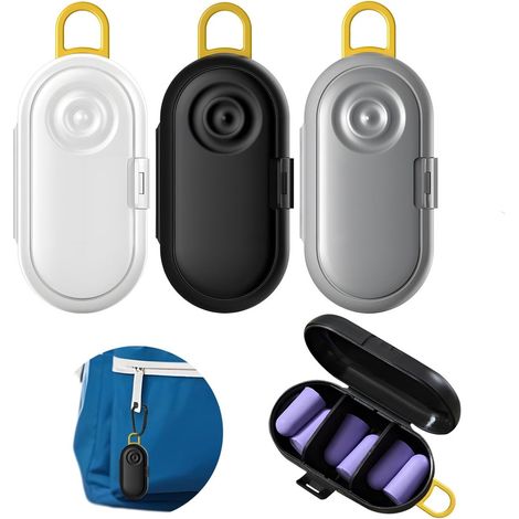 3 pièces - étuis à bouchons d'oreille - mini boîte de rangement portable - compartiment polyvalent - boîte de rangement multifonctionnelle en plastique - pour bouchons d'oreille, bijoux, médicaments, (1/5)