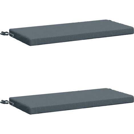 2pcs Coussins de banc, Coussins d'extérieur 100 % polyester Bleu (1/5)