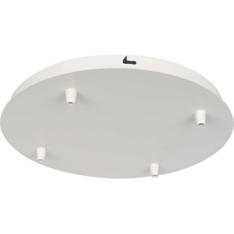 V-TAC Stahl Kronleuchter Rosette d:300h:25mm mit 4 Löchern Farbe Mattweiß (1/2)