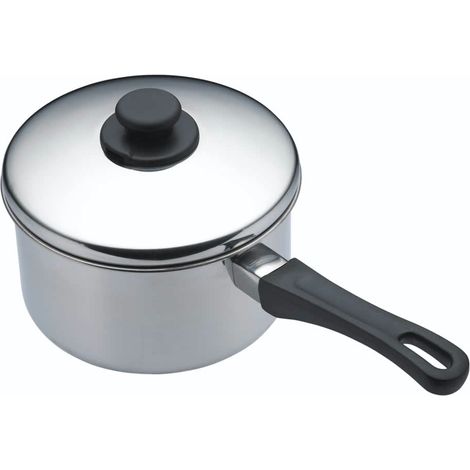 Kitchen Craft KCXDSAU12 - Cazo de acero inoxidable con tapa (fondo: 12 cm)