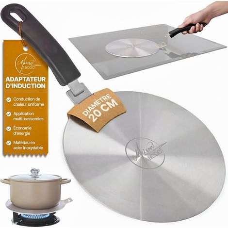 Induction Adaptor Plate 20 cm with Handle  Induction Plate Adaptor for Mocha, Glass (1/5)