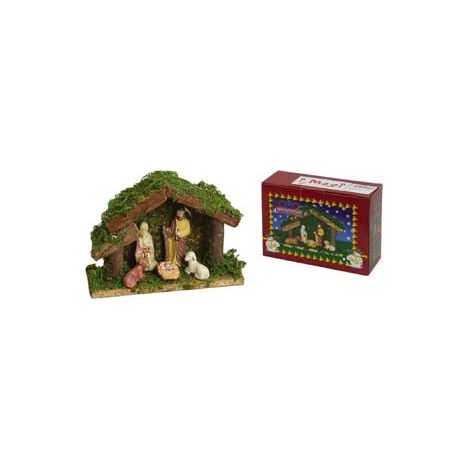 Presepe in Legno Artigianale Compatto – 20×6,5×14 cm - Marca I RE MAGI
