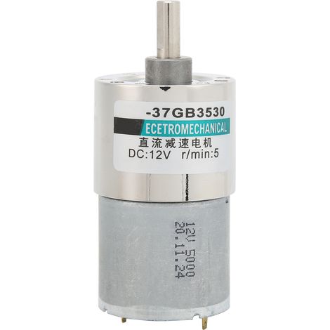 Moteur à engrenages CC micro 12V XD37GB3530, faible vitesse, couple élevé, aimant permanent, support inclus, 5 tr/min (1/5)