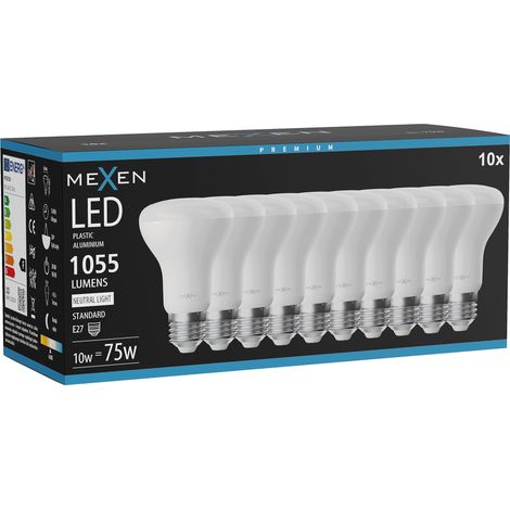Mexen Nova 10x Ampoule LED E27, R63, 10W, Neutre - 4000K, 1055 lm - L104-E27-1040-01x10 (1/5)