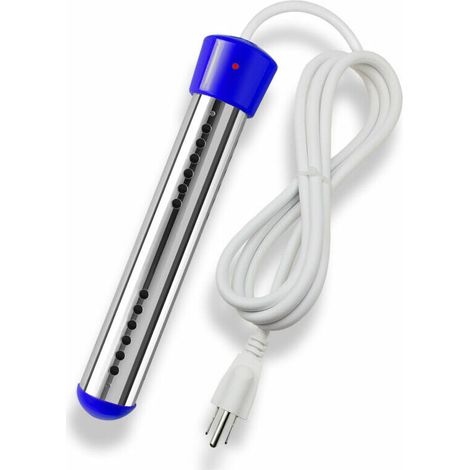 Thermoplongeur de Voyage,Chauffe-piscine électrique à immersion avec protection en acier inoxydable pour piscines creusées, bleu, une pièce (1/5)