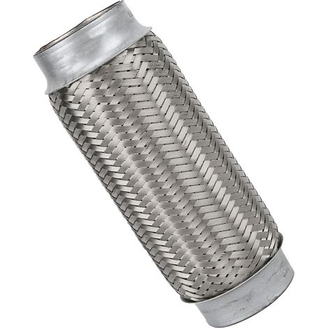 Tuyau flexible d'échappement 2,5x8in en acier inoxydable tressé, raccord universel de joint pour voiture (1/5)