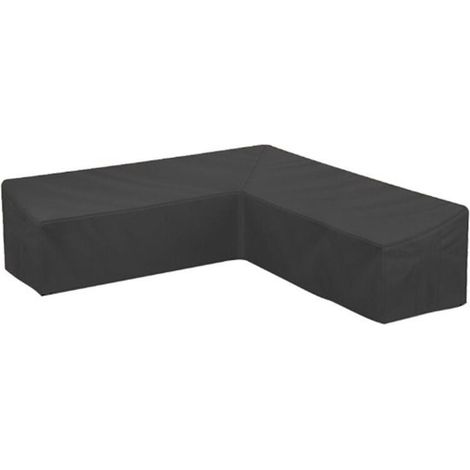 Housse de canapé d'angle de jardin - Housse de protection - Housse de canapé lounge en L - 210 x 270 x 85 x 90 cm - Oxford 210D - noir - anti-poussière - imperméable - pour salon de jardin en L (1/5)
