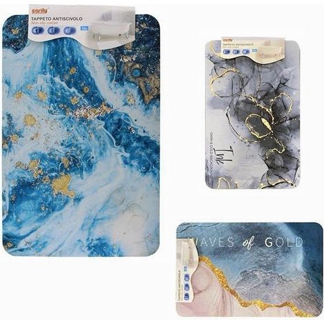 Cleafe - Tappeto Tappetino Antiscivolo Bagno Doccia Rettangolare 38x58cm Vari Modelli 87227 - (1/4)