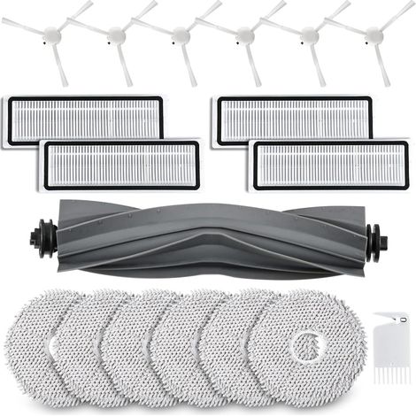 18 Stück Zubehör für Dreame L10s / L10 Ultra / L10 Prime / L10s Pro Gen3 Saugroboter mit 1 Hauptbürste 6 Wischtücher 4 Filter 6 Seitenbürsten 1 Reinigungsbürste (1/5)