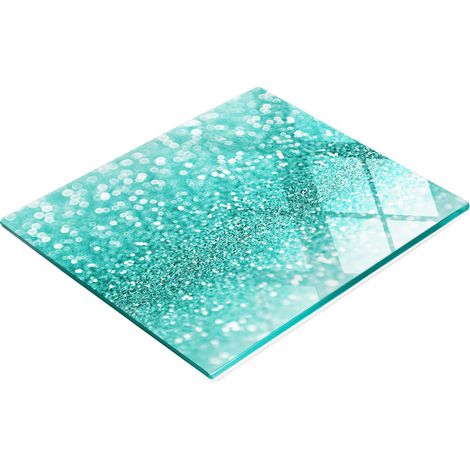 Dekoratives Küchenschneidebrett aus Glas mit Grafik, 60 x 52 cm (1/5)