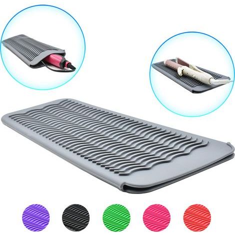 Étui de voyage en silicone résistant à la chaleur pour fer à friser, lisseur, fer plat et outil de coiffure