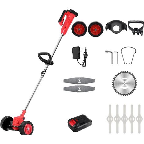 1800W 21V Tondeuse à Gazon électrique sans Fil Tondeuse à Gazon Mauvaises Herbes Longueur de Brosse Coupe réglable Outil d'élagage de Jardin (Color : 1 Battery-01, Size : D) (1/5)