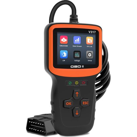 Lettore di codici di errore del motore con I/M One-Touch e ripristino, lettura e cancellazione dei codici di errore per tutte le auto Strumento di scansione diagnostica OBDII/EOBD