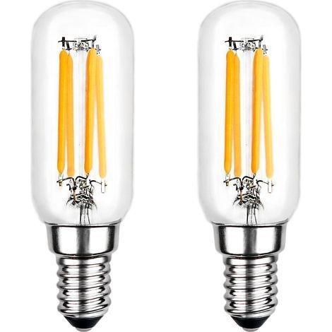 Ampoule LED,T25 E14 4W Ampoule Blanc Chaud 2700K, 400LM, Ampoule Filament Tubulaire LED pour Hotte Aspirante, non-dimmable, lot de 2 (1/5)