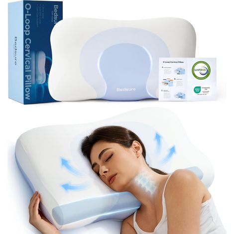 Oreiller Ergonomique Cervical Orthopédique - Mémoire de Forme 66x38 (1/5)