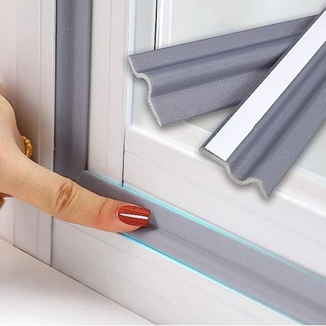 Joint de porte et fenêtre en mousse PU – Adhésif double face – Étanchéité anti-poussière – Isolation acoustique – Longueur 8m – Largeur 9mm (1/5)