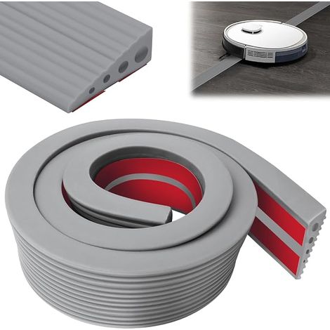 Rampe de Seuil en TPE Rampe de Seuil de Porte 2x6x100cm Seuils de Porte en Caoutchouc Barre de Seuils Surface Antidérapante pour Fauteuil Roulant Poussette Aspirateur (1/5)