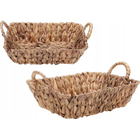 RECHTECKIGER WASSERHYAZINTHENKORB RAVI 29x22xH8cm 91867 1 Stück. (1/5)