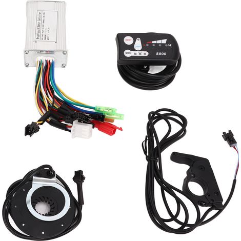Kit de contrôleur de moteur pour vélo électrique, moteur sans balais, contrôleur à onde sinusoïdale, booster, accélérateur au pouce, 24 V, 36 V, 48 V (1/5)