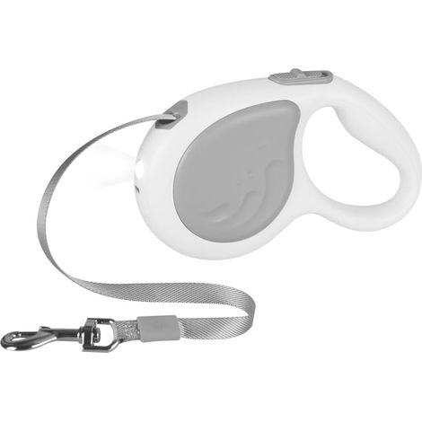 Laisse Rétractable pour Chien,Laisse Extensible Chien 16 Pieds Réfléchissante a 360°,Anti-emmêlement,avec Lumière LED,pour Chiens Jusqu'à 30 Kg/66 LB (1/5)