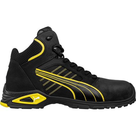 Stivali di sicurezza Ams.Mid Gr.47 nero/giallo S3L FO SR 20345:2022 Pelle (1/2)