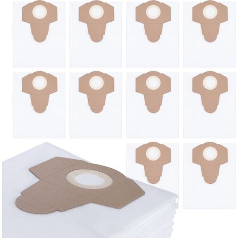 Rosfix Set Sacs Aspirateur 30L 10x – Microfibre Synthétique 65x45cm Filtration HEPA Ø63,5mm compatible avec aspirateur PNTS 1300 D3, 1400, 1500 (1/5)