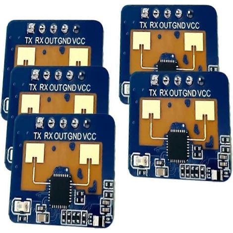 HLK-LD2410C Radar de présence humaine 24 GHz à ondes millimétriques, module de détection de mouvement (5 pièces) pour la sécurité de la maison connectée, capteur radar de présence humaine (1/5)