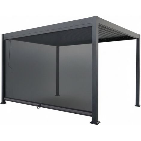 Store pour pergola bioclimatique Tero 4 m rideau enrouleur accessoire