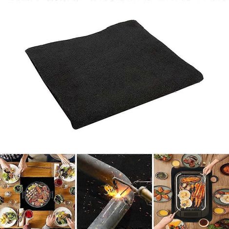 Tapis de soudage en feutre de carbone haute température pour soudeur, 50 x 50 cm (1/4)