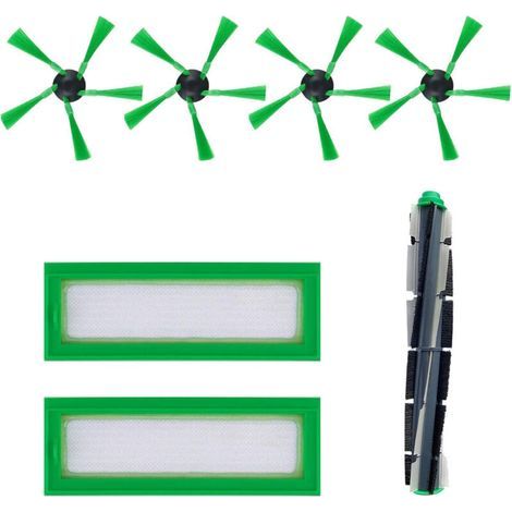 Zubehör- und Ersatzteilset für den Vorwerk Kobold VR200 Saugroboter: Filter, Bürste und 4 Seitenbürsten. (1/4)