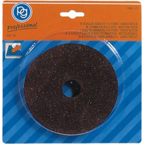 POGGI 347.00 6 DISCHI ABRASIVI FIBRA D 115 MM GR  36