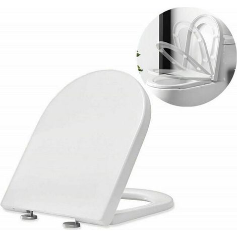 1 PC - Abattant de toilette en forme de U 02A - Matériau PP (Largeur 365 Longueur 41-48) (1/5)