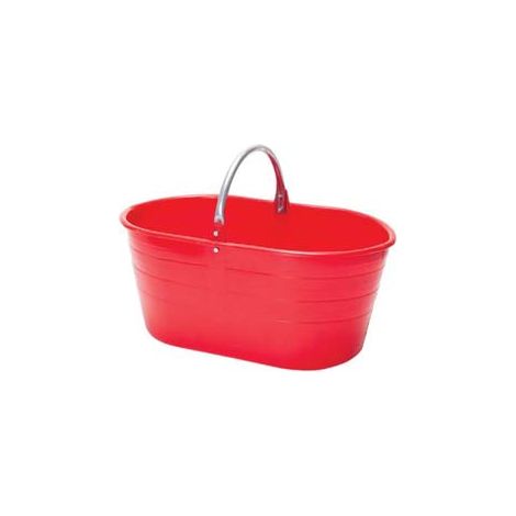 CESTA OVALE PER RACCOLTA MANICO METALLO LT.25- - capacitÃE lt.25, cm.57x37x25h. - 5 pezzi STEFANPLAST