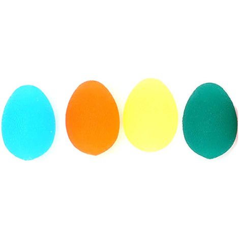 Balle En Silice - Résistance Main Et Doigts - Forme D Oeuf Ergonomique - Lot De 4 Pièces (1/5)