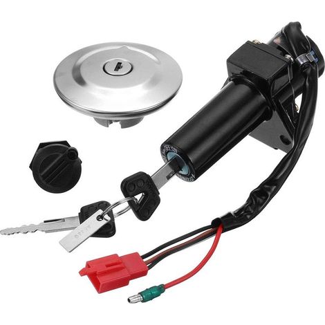 Moto électrique commutateur d'allumage verrouillage ensemble carburant gaz bouchon siège verrouillage clé pour Yamaha Ybr125 Ybr 125 2007-2014 ZH (1/5)