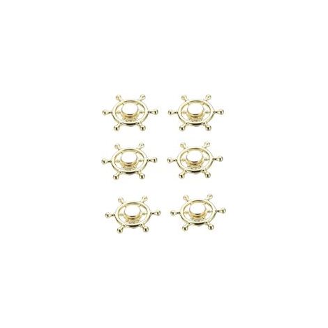 Set di 6 maniglie per mobili uniche, maniglie per mobili e cassetti in oro spazzolato, pomelli per cassetti in stile cartone animato - Crezuo (1/4)