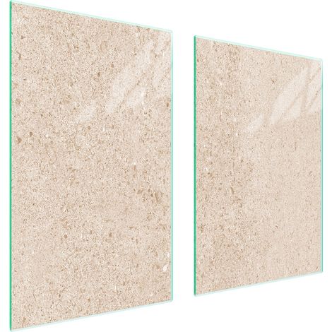 PLACA PROTECTORA DE VIDRIO PARA COCINA 65x52 BEIGE (1/5)