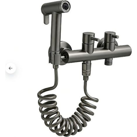 Lance de Douche Froide und Chaude en Cuivre Doré für Bidet mit Robinet de Mélange im Salle de Bain – Alovez