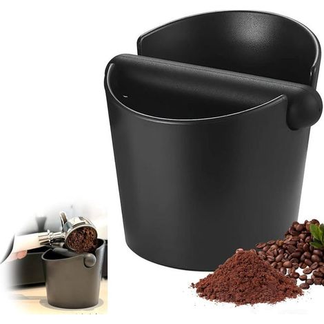 Contenitore per fondi di caffè, contenitore per fondi di caffè, accessorio per barista con barra di battuta in metallo rimovibile e base antiscivolo
